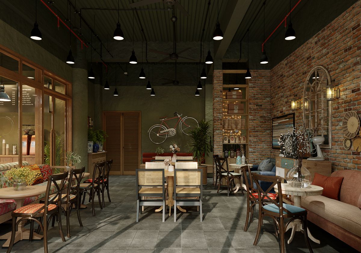 Lê Nguyễn Decor thiết kế không gian quán cafe mang hơi hướng cổ xưa